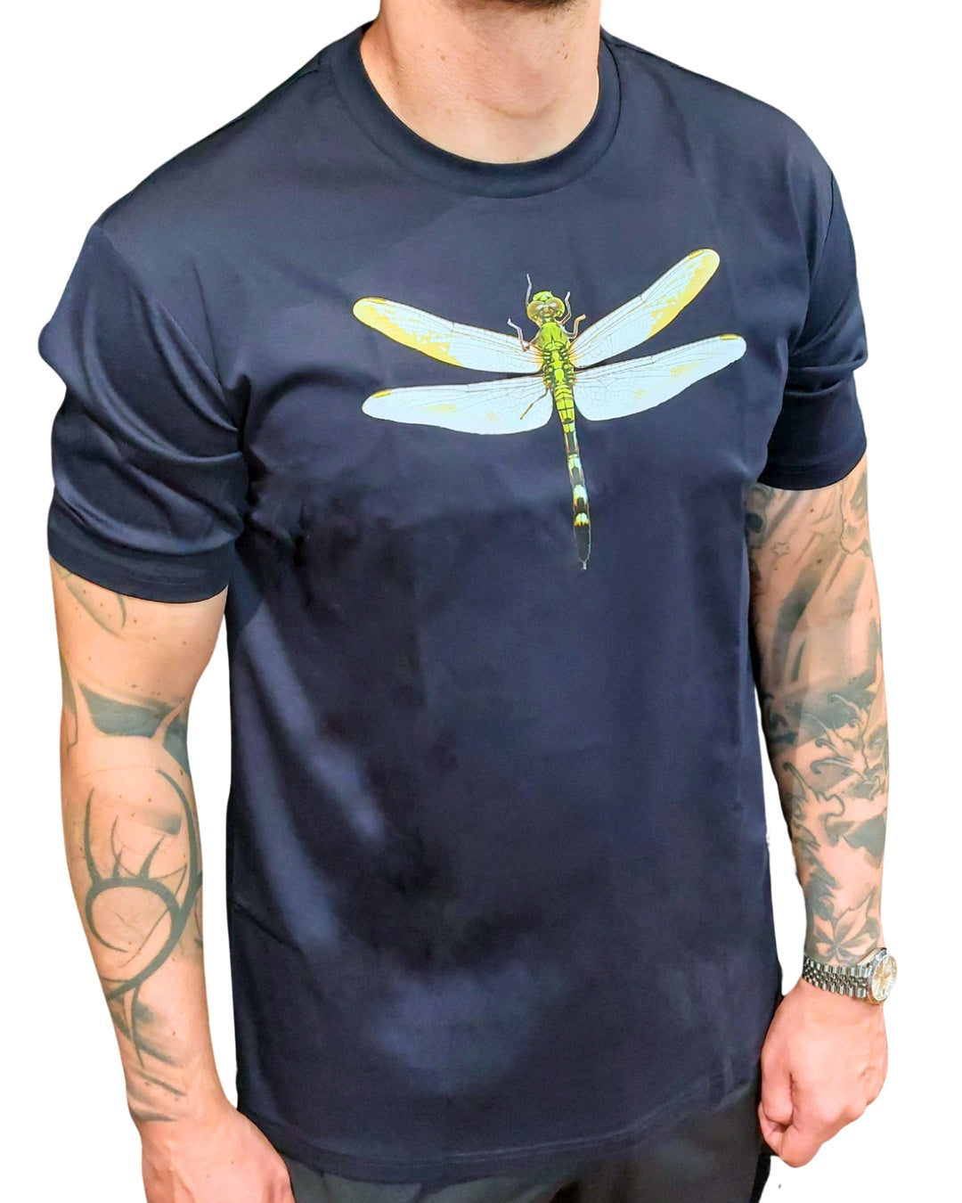 Mosquito Mercerized Dragonfly T-Shirt - Navy